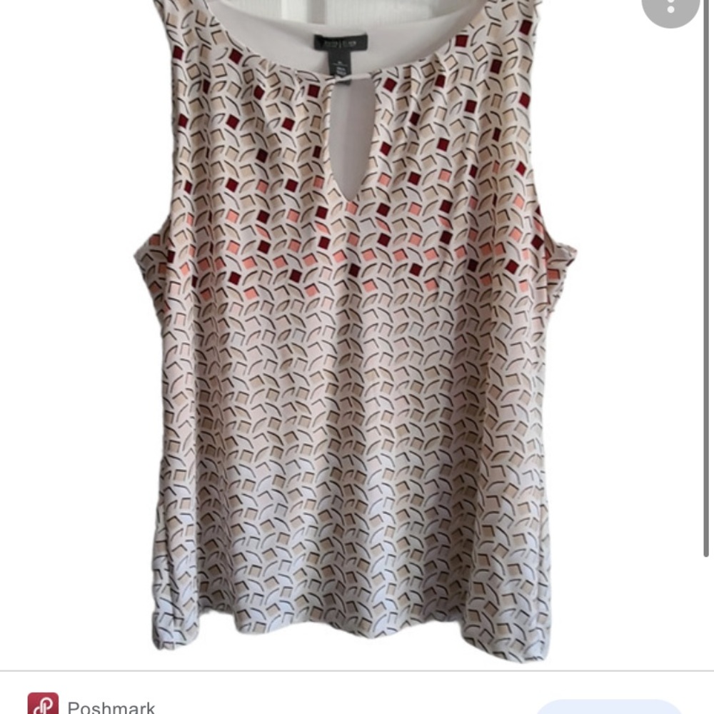 White House Black Market White Blouse Size Small